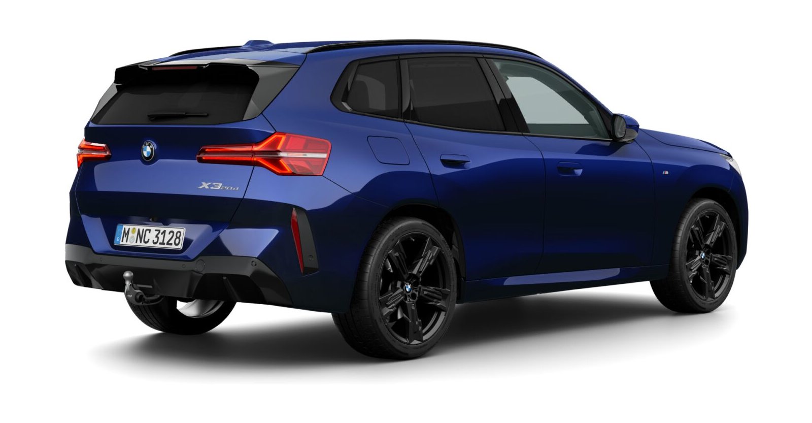 BMW BMW X in Blau von hinten