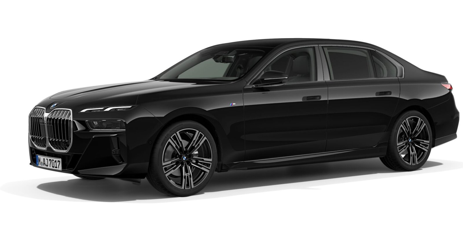 BMW BMW 7er in Schwarz von vorne
