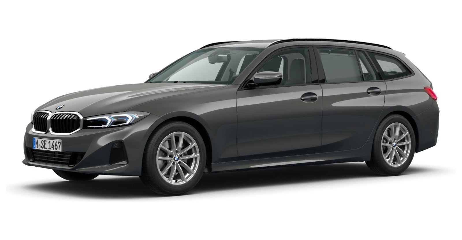 BMW 318i Touring in Grau von vorne