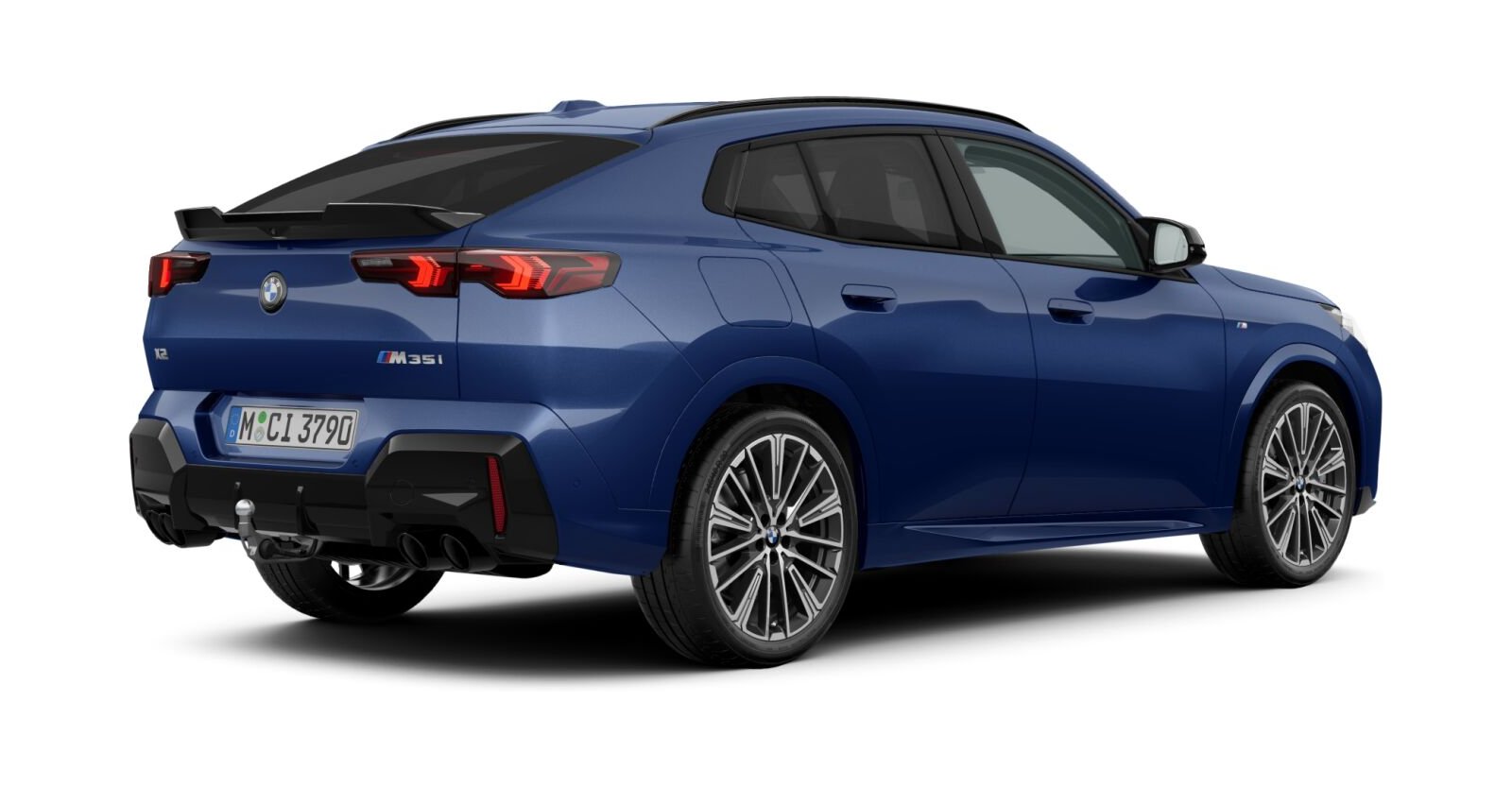 BMW BMW X in Blau von hinten