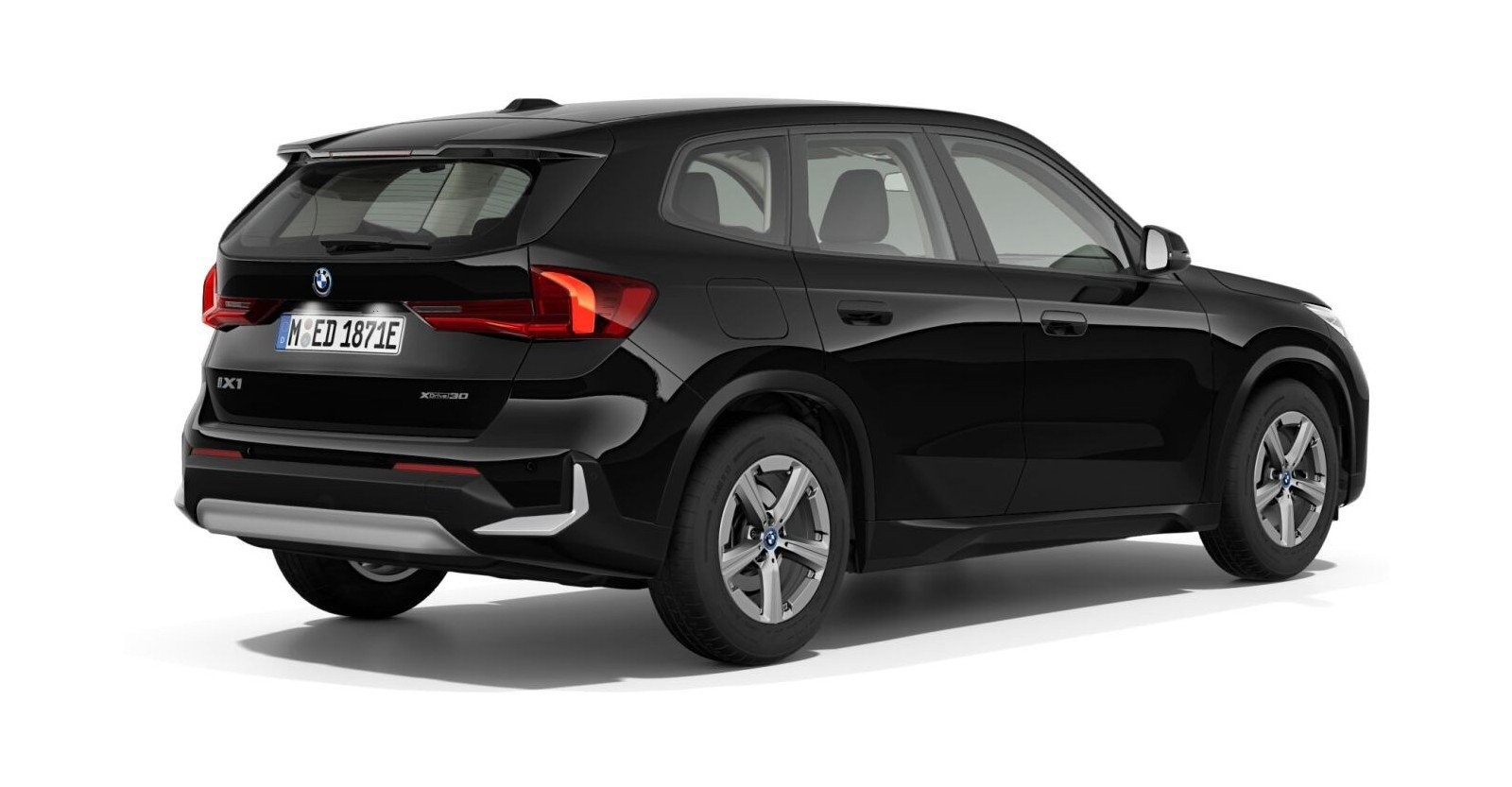 BMW BMW I in Schwarz von hinten BMW BMW I in Schwarz von hinten