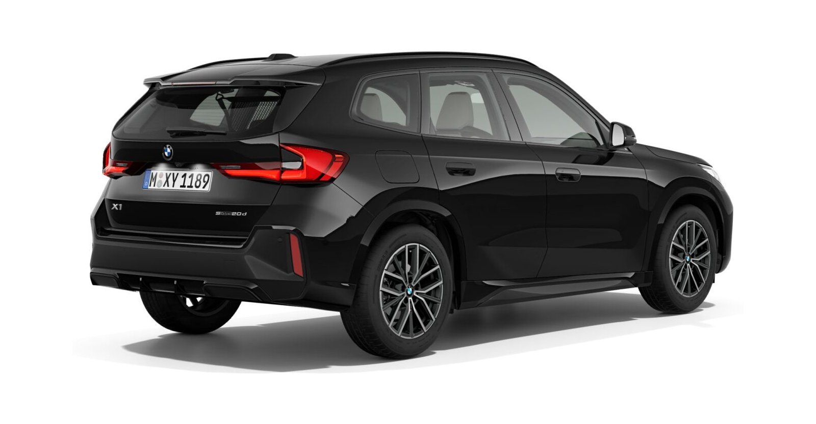 BMW BMW X in Schwarz von hinten