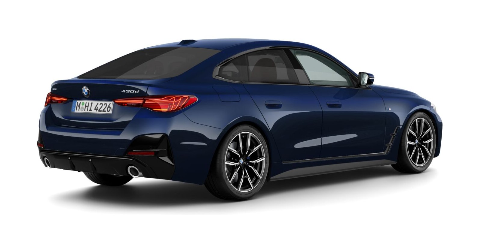 BMW BMW 4er in Blau von hinten