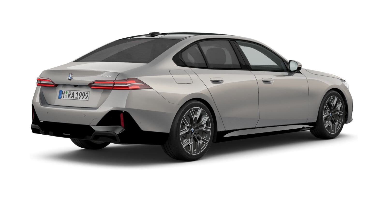 BMW BMW 5er in Grau von hinten