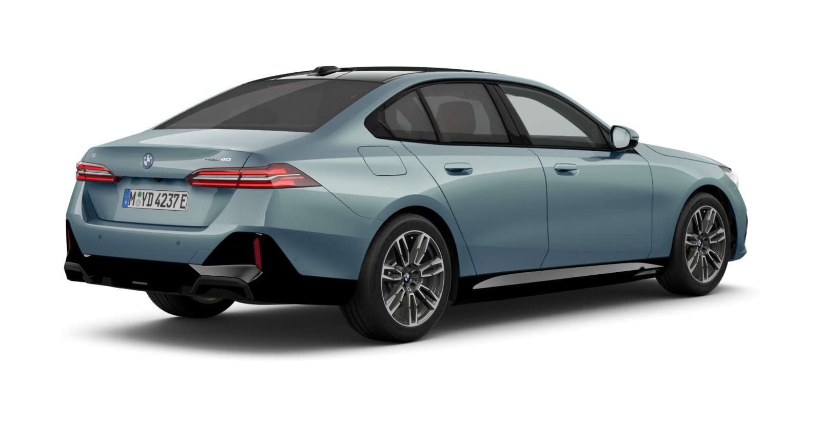 BMW BMW I in Grün von hinten