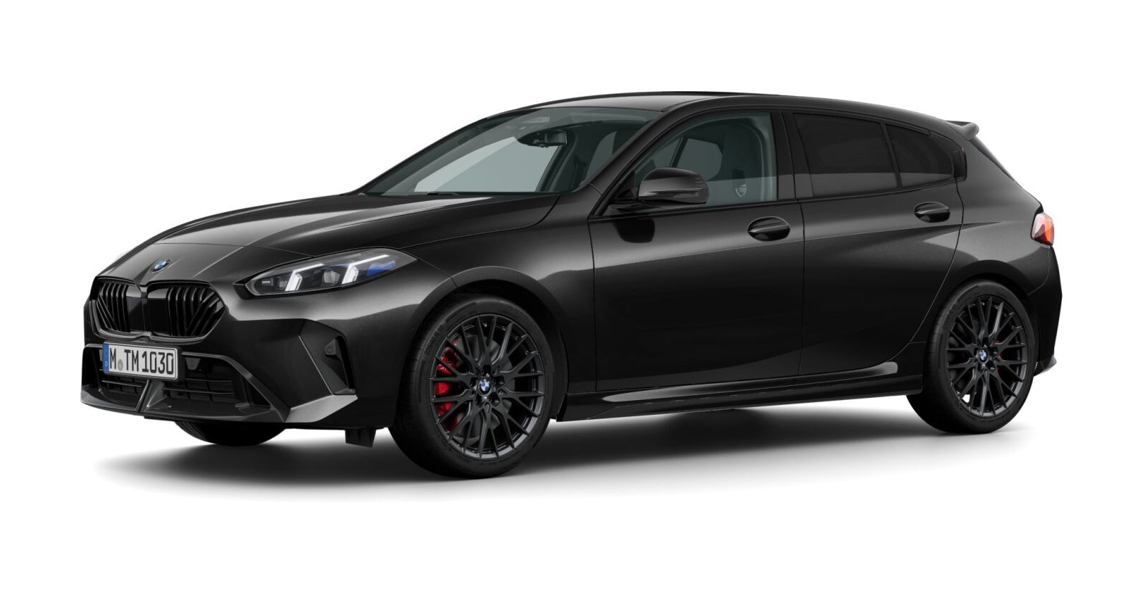 BMW 120 in Schwarz von vorne