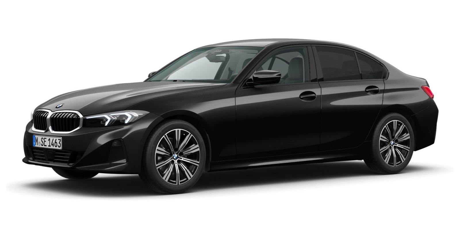 BMW 318i Limousine in Schwarz von vorne