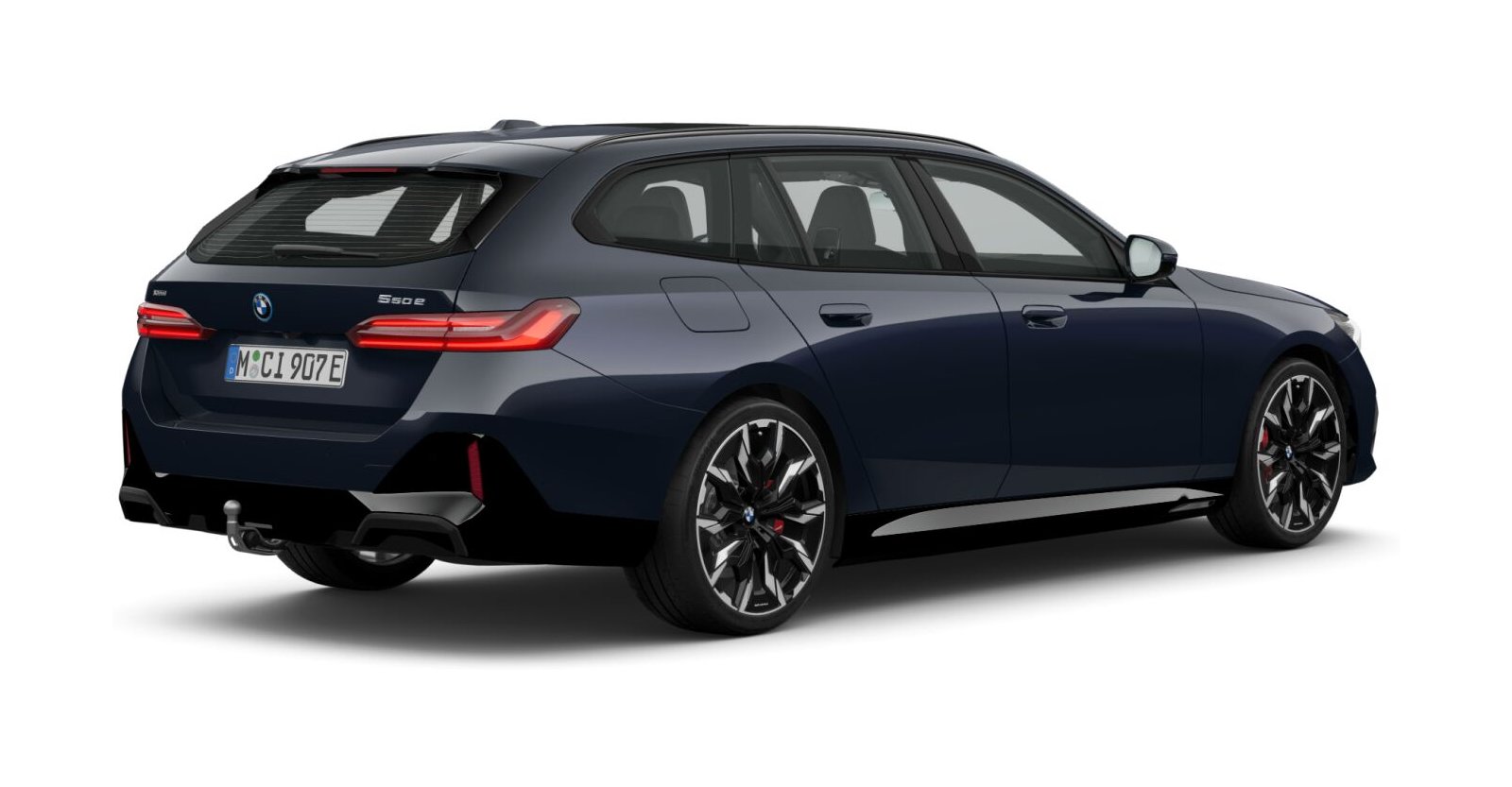 BMW BMW 5er in Schwarz von hinten