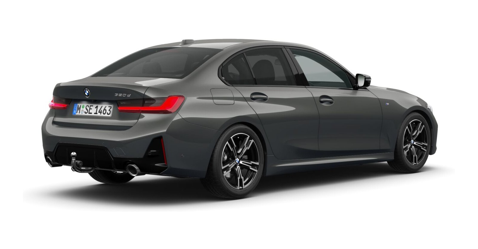 BMW BMW 3er in Grau von hinten BMW BMW 3er in Grau von hinten
