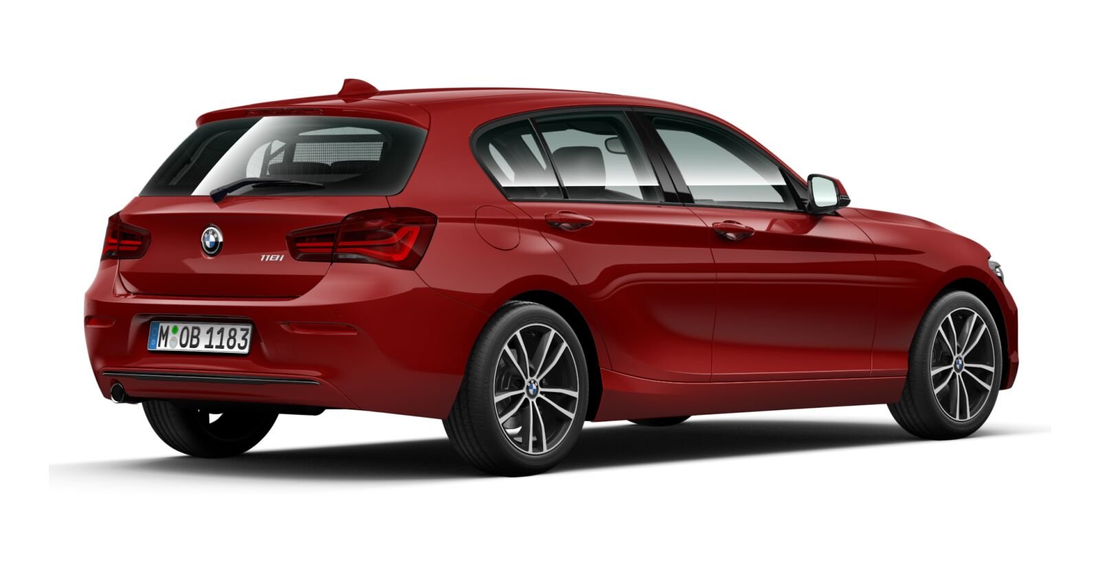 BMW BMW 1er in Rot von hinten BMW BMW 1er in Rot von hinten