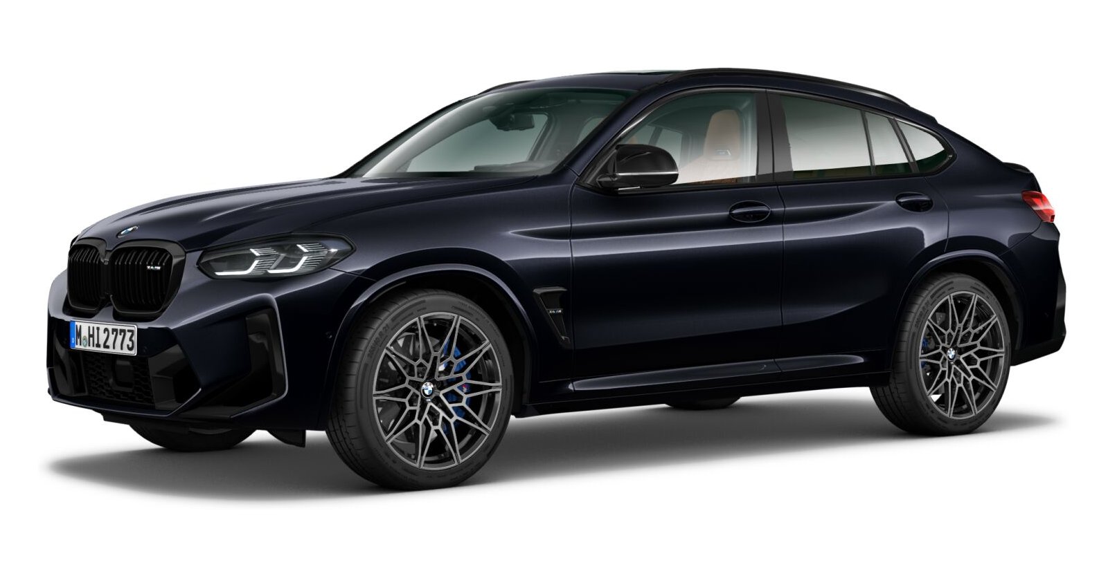 BMW X4 M Competition in Schwarz von vorne BMW X4 M Competition in Schwarz von vorne