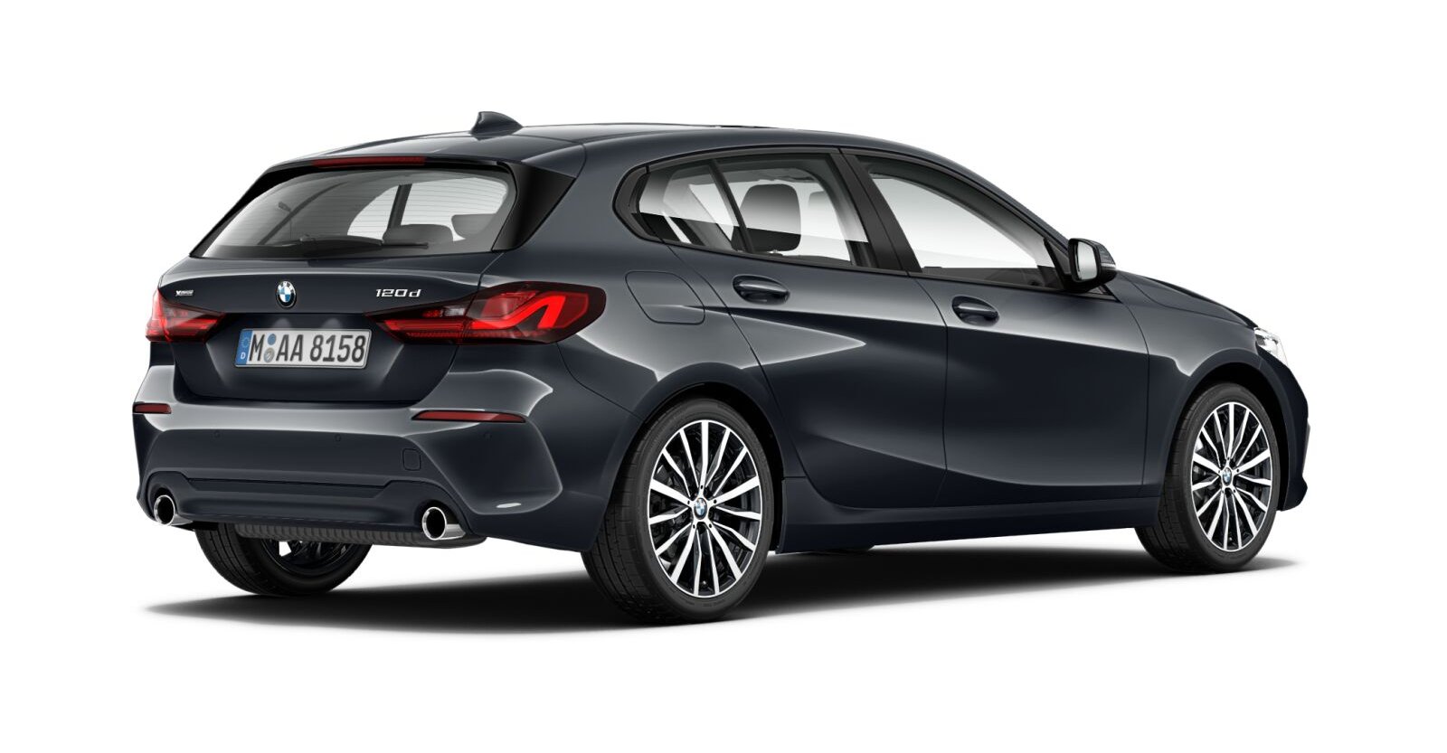BMW BMW 1er in Grau von hinten BMW BMW 1er in Grau von hinten
