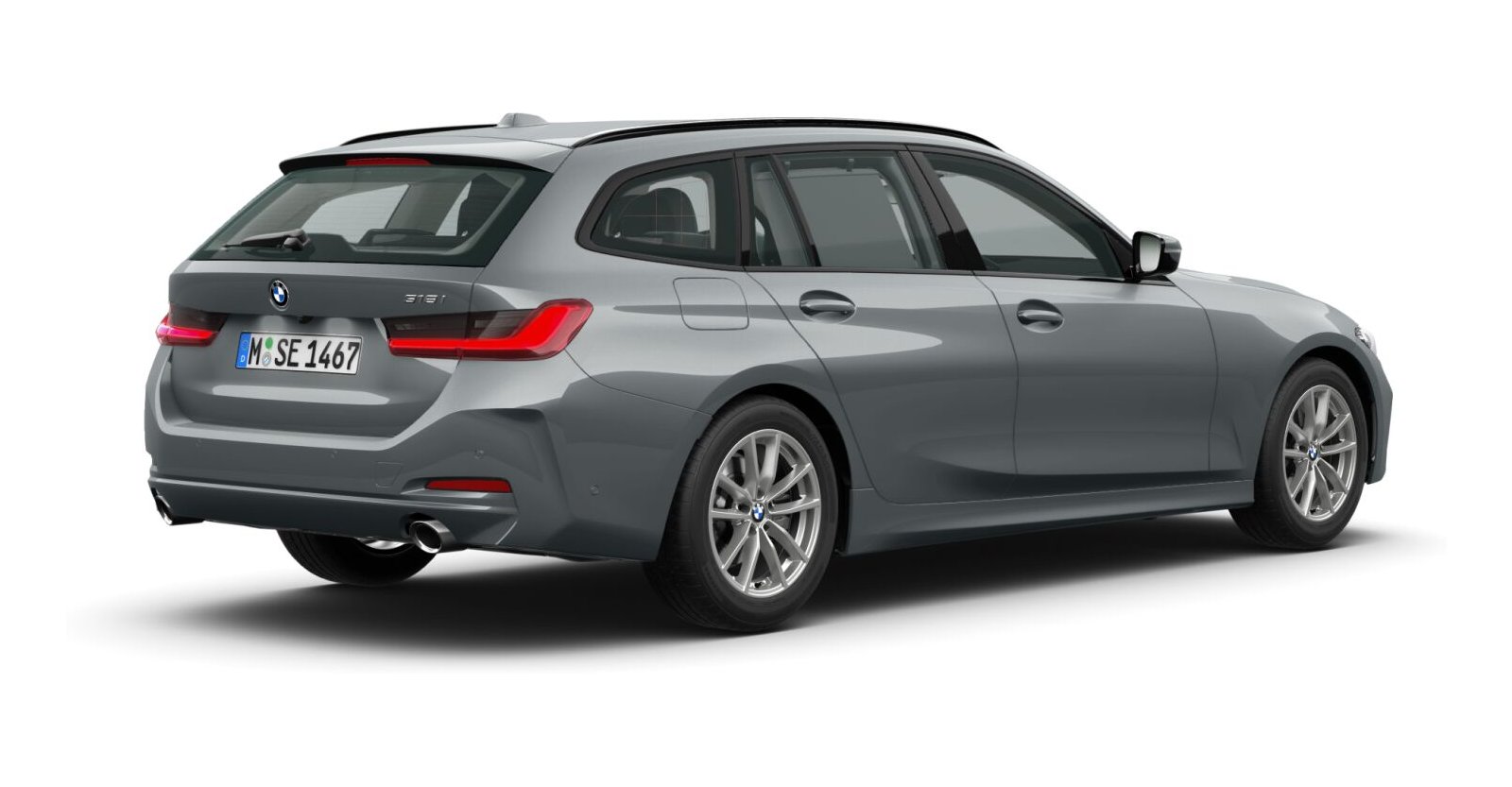 BMW BMW 3er in Grau von hinten BMW BMW 3er in Grau von hinten