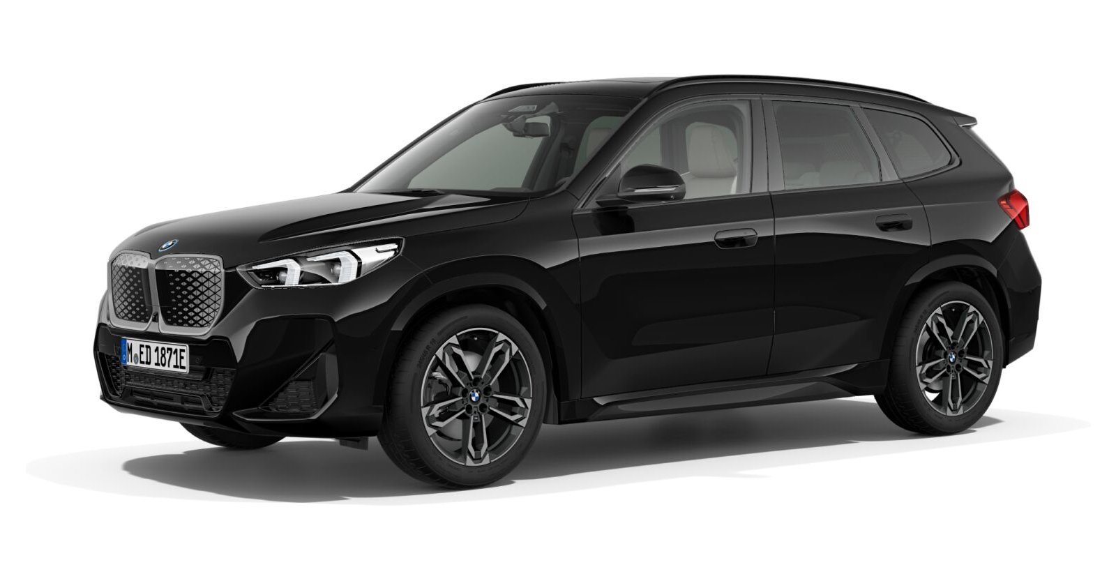 BMW BMW I in Schwarz von vorne