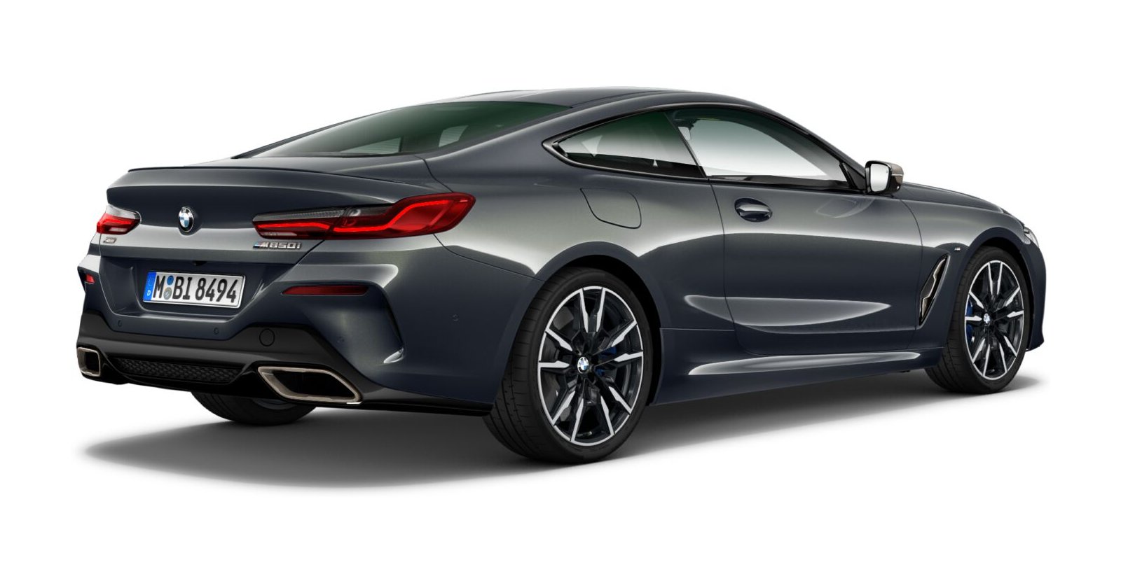BMW BMW 8er in Grau von hinten
