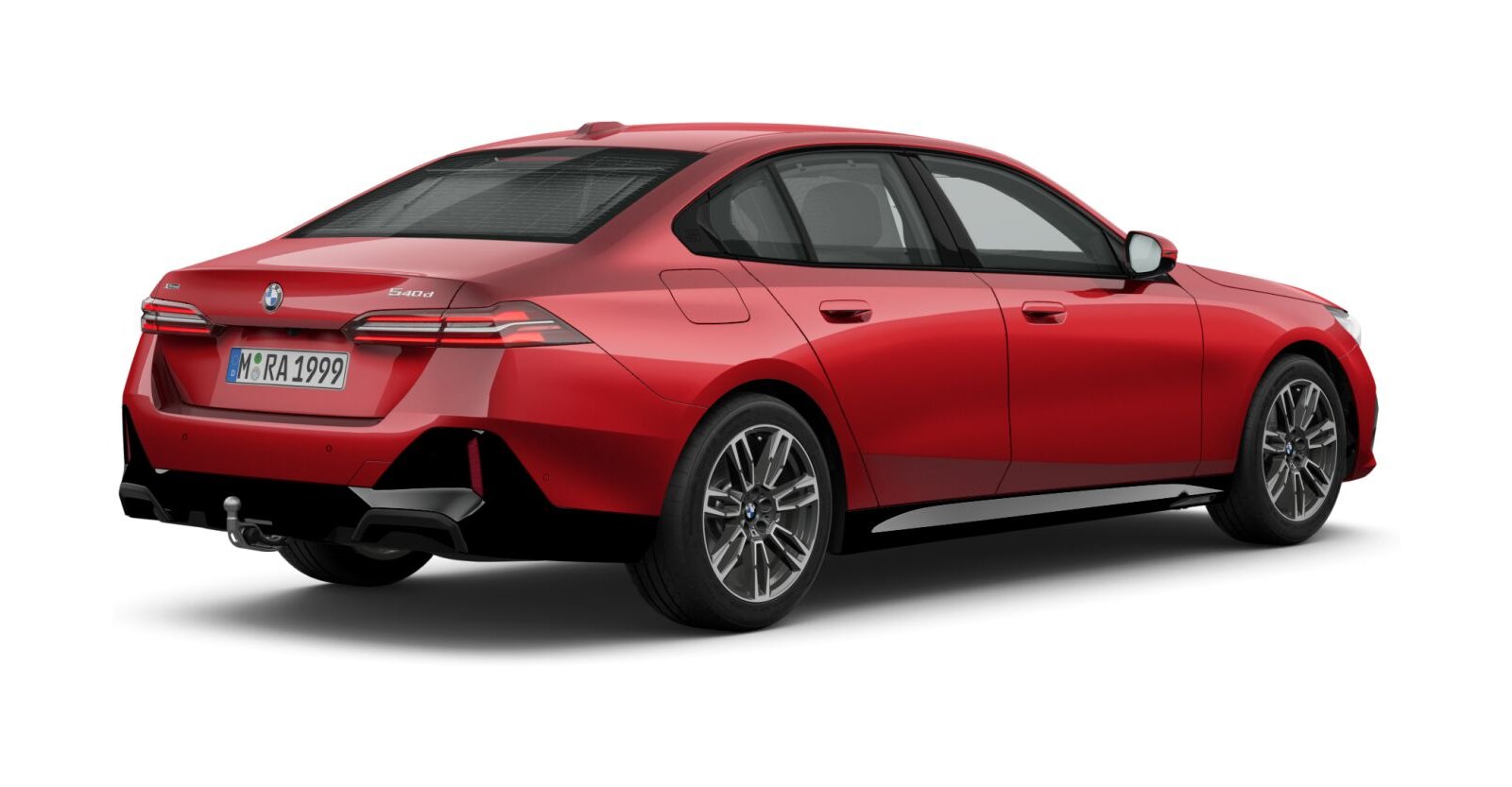 BMW BMW 5er in Rot von hinten