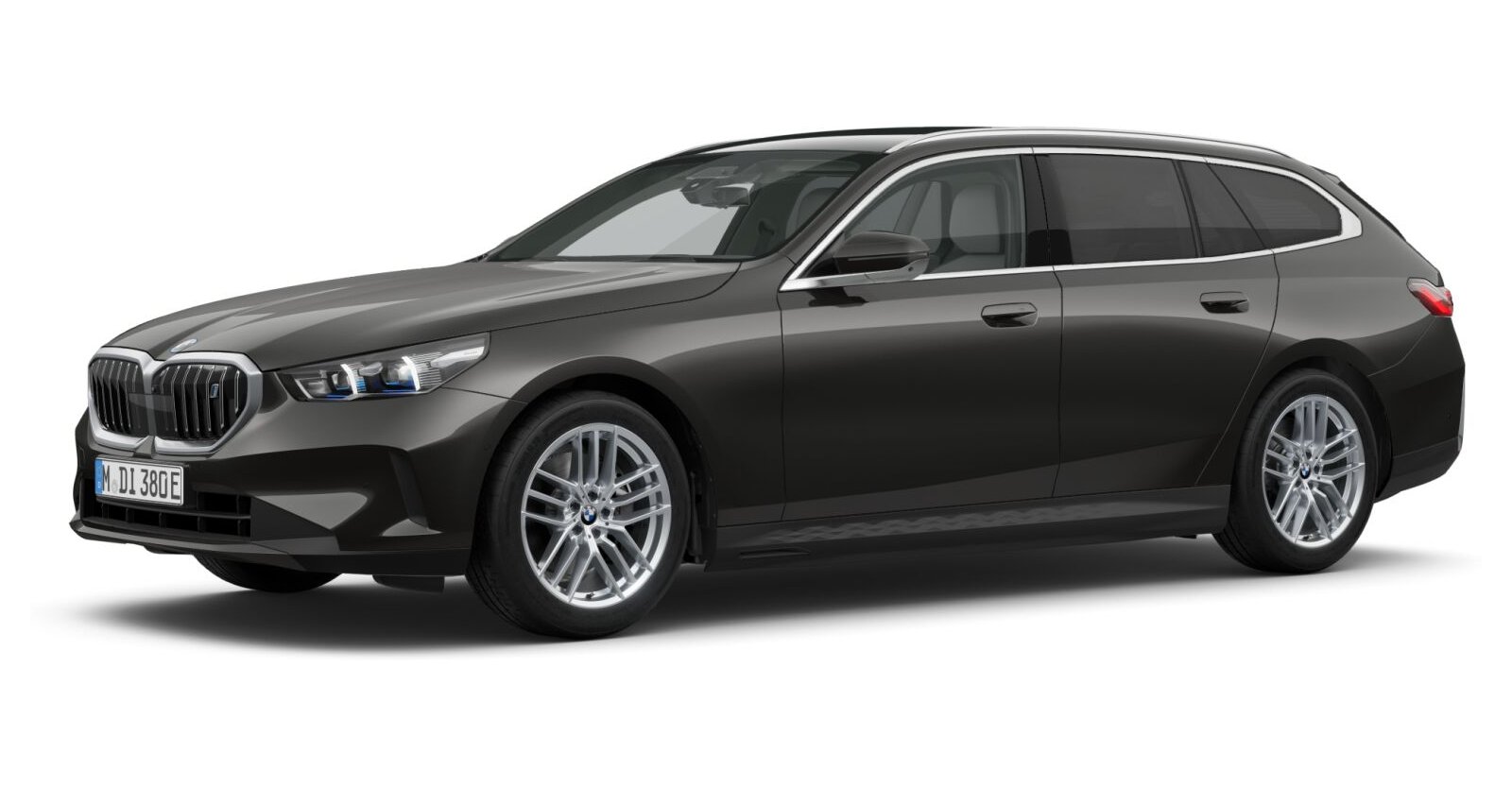 BMW i5 eDrive40 Touring in Grau von vorne