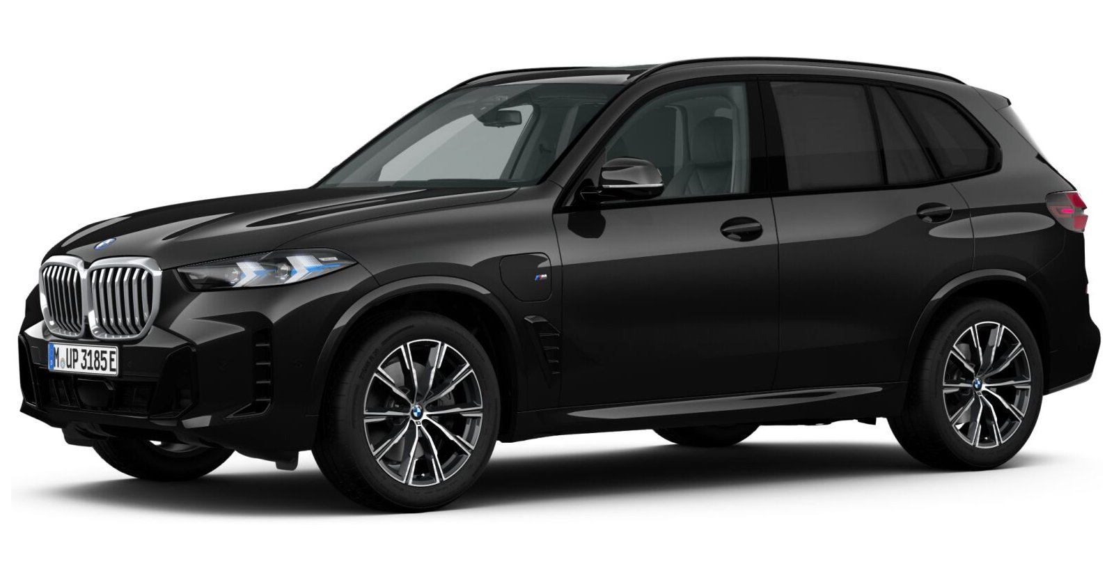 BMW X5 xDrive50e in Schwarz von vorne