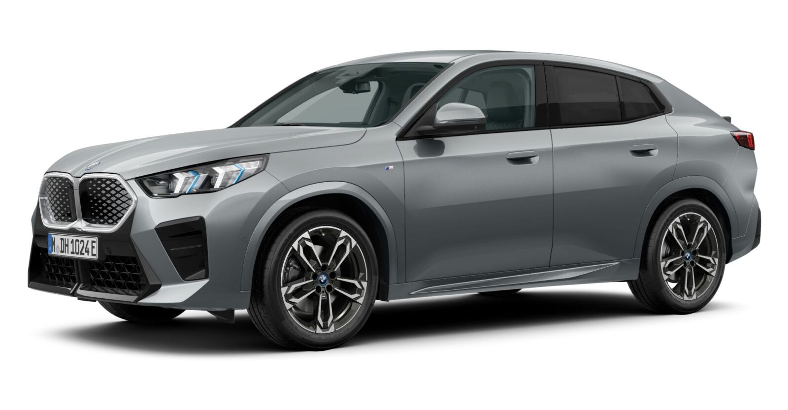 BMW iX2 xDrive30 in Grau von vorne BMW iX2 xDrive30 in Grau von vorne