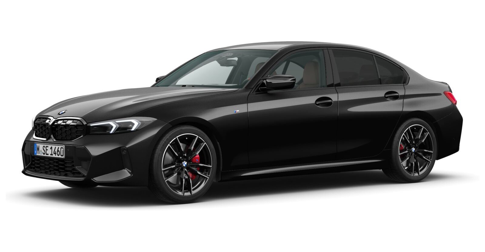 BMW BMW 3er in Schwarz von vorne BMW BMW 3er in Schwarz von vorne