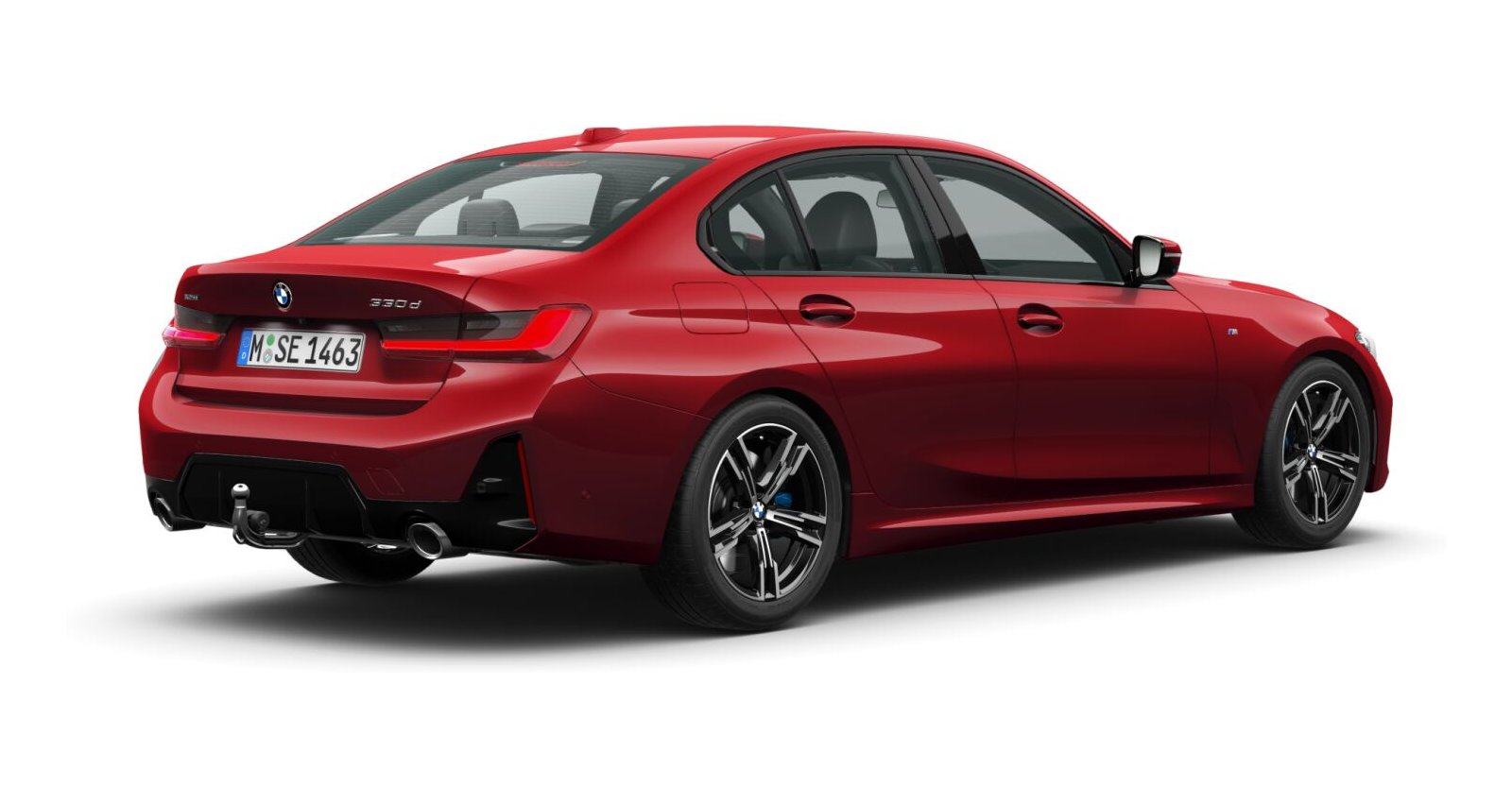 BMW BMW 3er in Rot von hinten