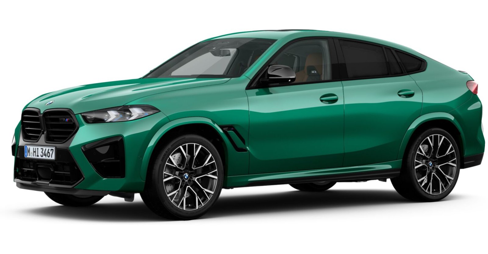 BMW X6 M in Grün von vorne