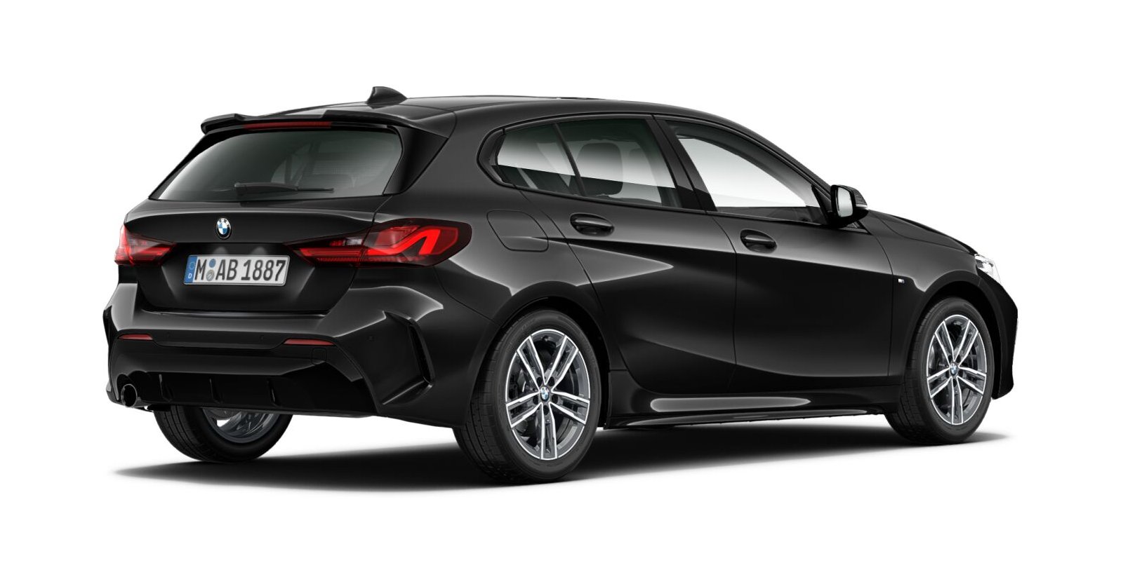 BMW BMW 1er in Schwarz von hinten BMW BMW 1er in Schwarz von hinten