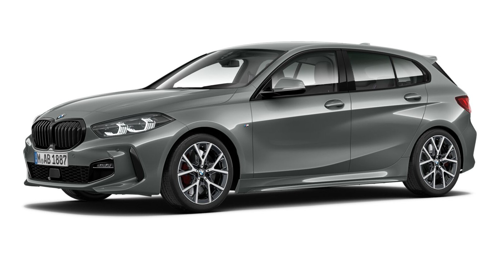 BMW 116i in Grau von vorne
