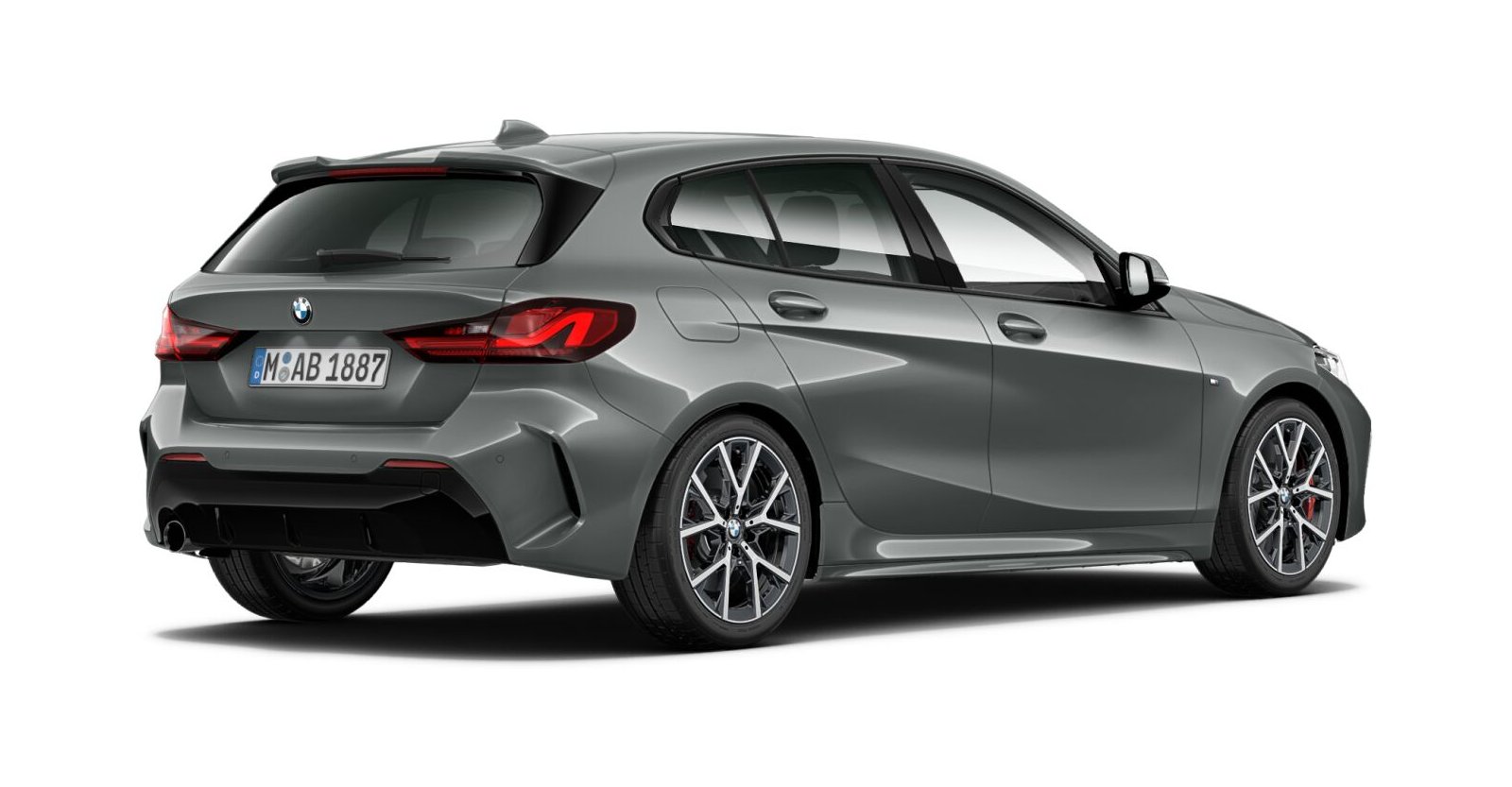 BMW BMW 1er in Grau von hinten