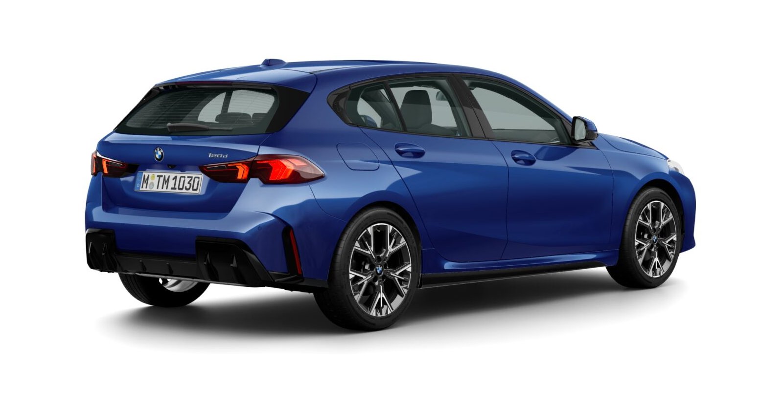 BMW BMW 1er in Blau von hinten