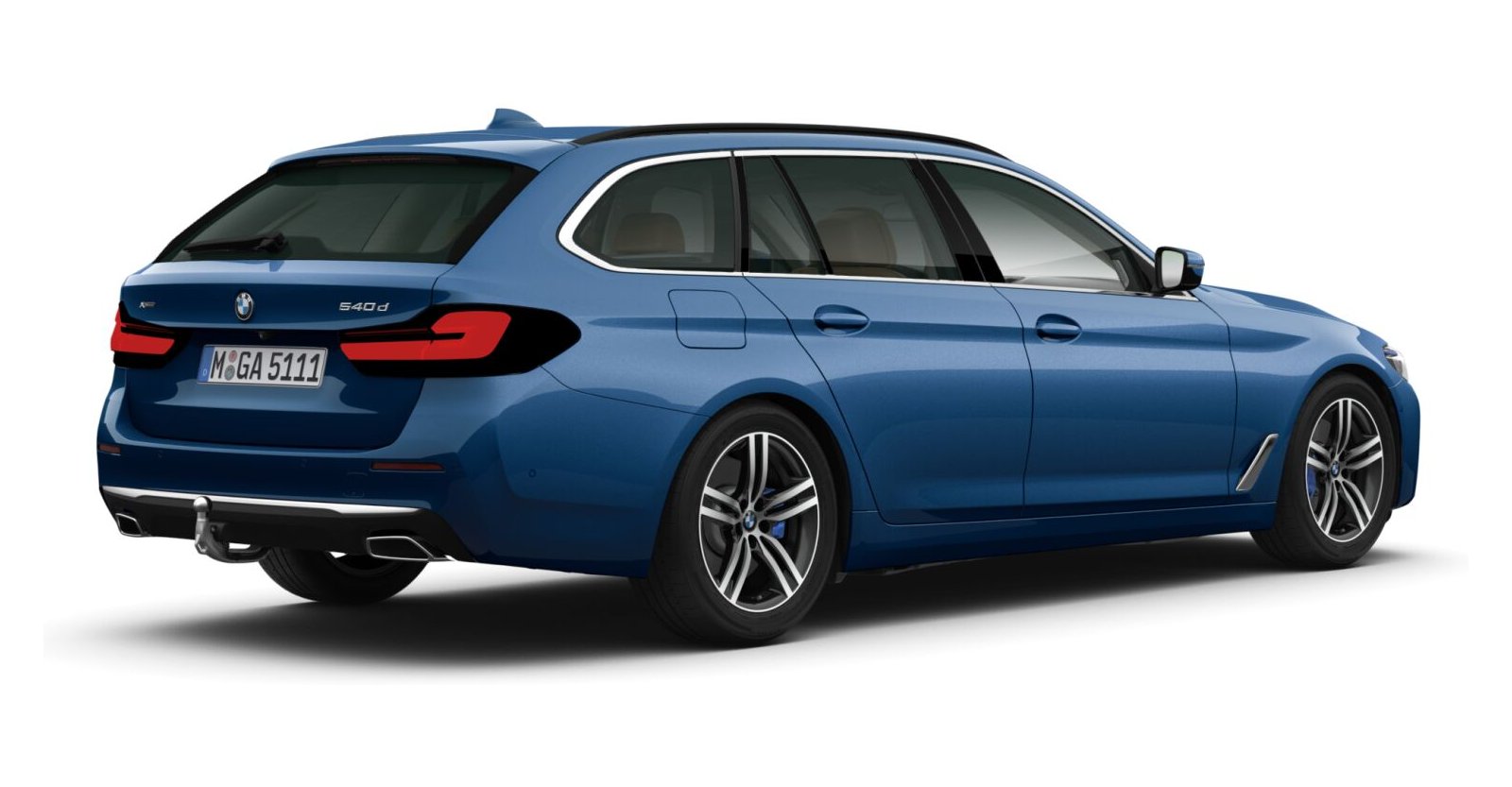 BMW BMW 5er in Blau von hinten BMW BMW 5er in Blau von hinten