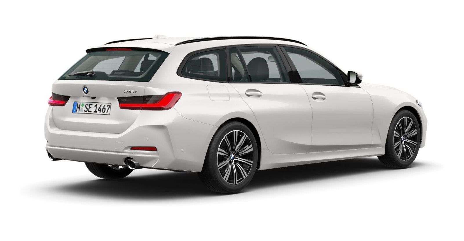 BMW BMW 3er in Weiß von hinten