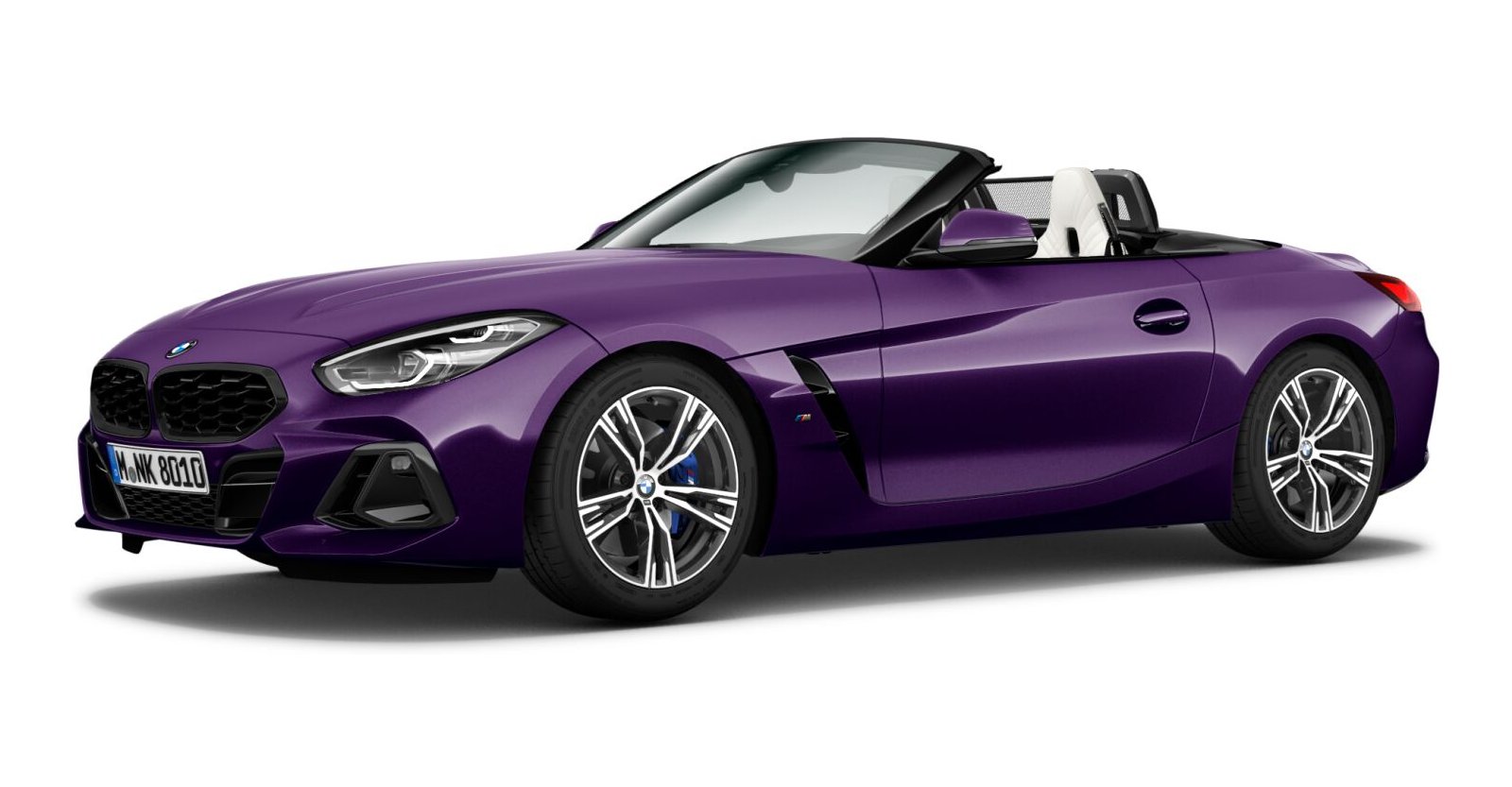 BMW BMW Z in Lila von vorne BMW BMW Z in Lila von vorne