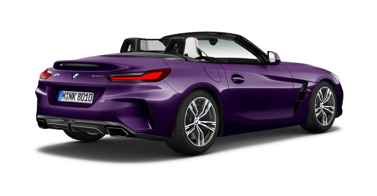 BMW BMW Z in Lila von hinten BMW BMW Z in Lila von hinten