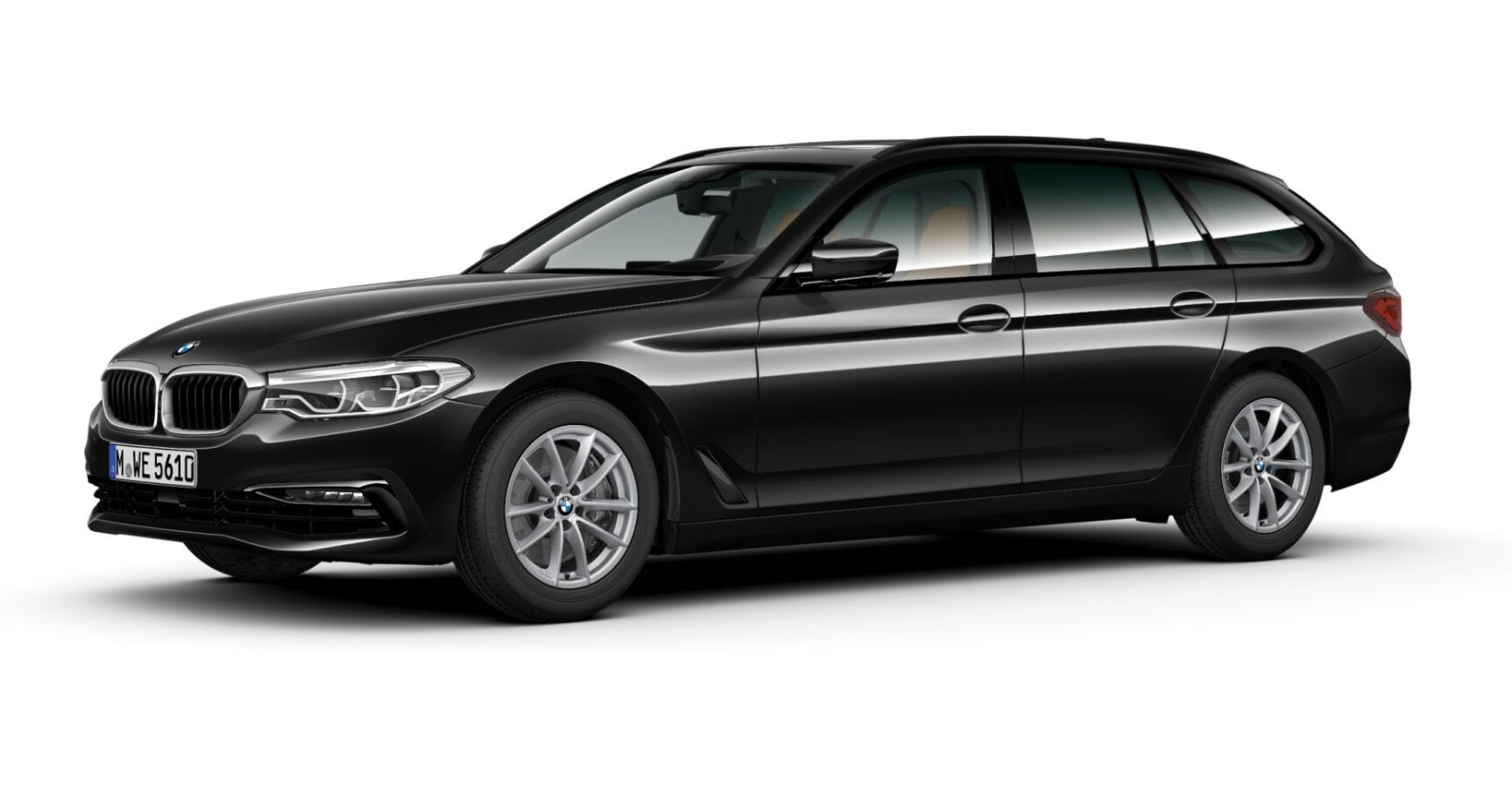 BMW BMW 5er in Schwarz von vorne BMW BMW 5er in Schwarz von vorne