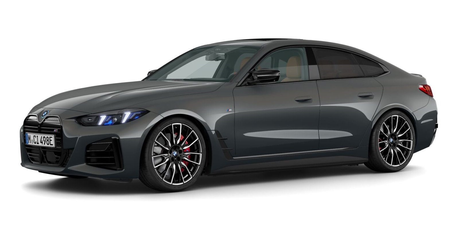 BMW i4 M60 xDrive Gran Coupe in Grau von vorne BMW i4 M60 xDrive Gran Coupe in Grau von vorne
