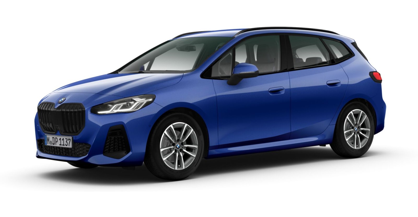 BMW 220i Active Tourer in Blau von vorne BMW 220i Active Tourer in Blau von vorne