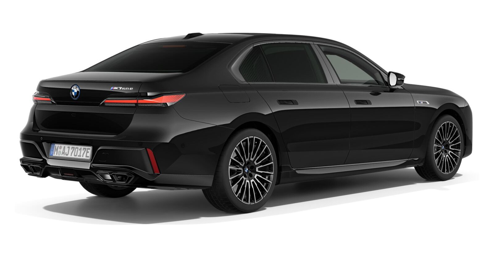 BMW BMW 7er in Schwarz von hinten BMW BMW 7er in Schwarz von hinten