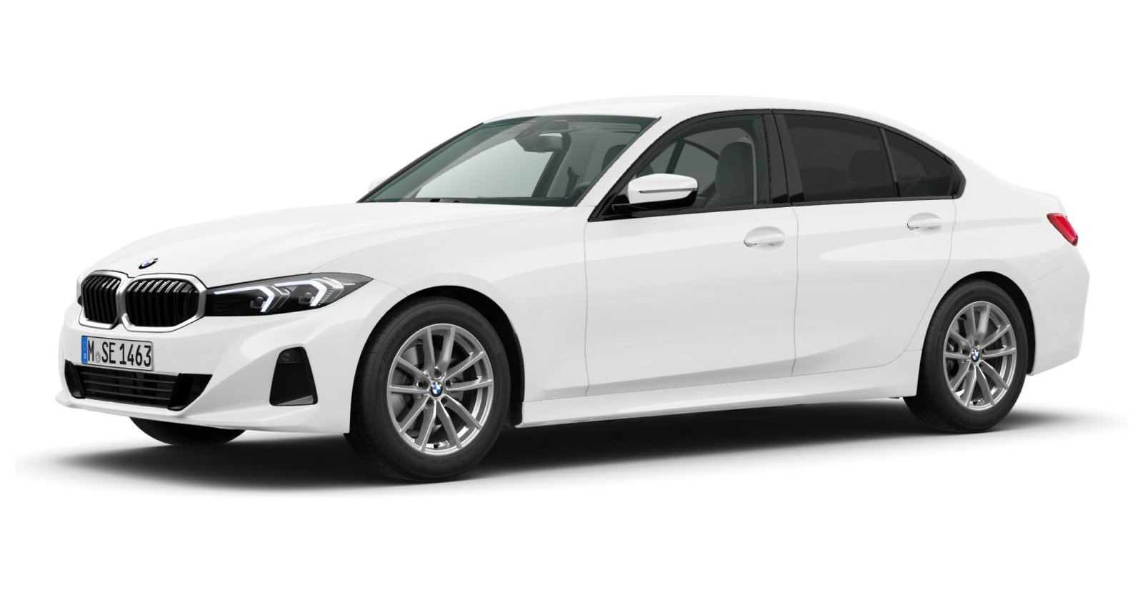 BMW BMW 3er in Weiß von vorne BMW BMW 3er in Weiß von vorne